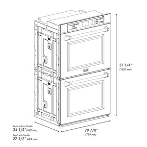 ZLINE 30'Professional True Convection Double Wall Oven, Air Fry, Self Clean, Stainless Steel, Gold WADZ-30-G - view 18
