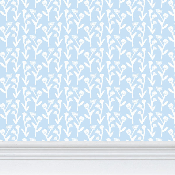 Ivy Manor Wallpaper (Bluebird)