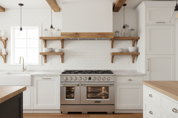 Kucht KX Series 48' Freestanding Dual Fuel Range KXP48-SS - front view