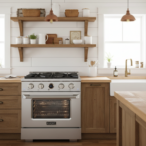 Kucht KX Series 30' Freestanding Dual Fuel Range KXP30-SS - front view
