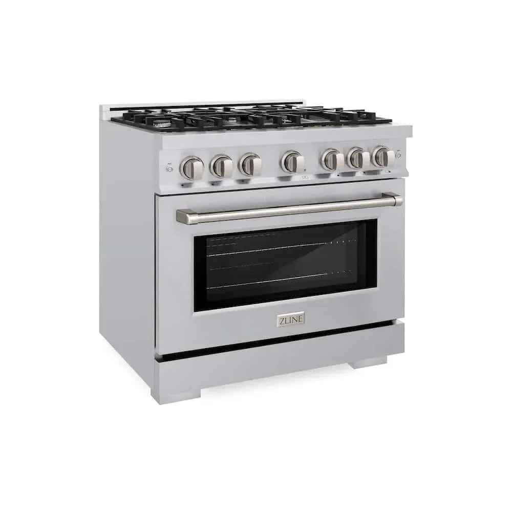 ZLINE 36' Select Dual Fuel Range Gas Cooktop Electric Convection Oven Stainless Steel HDR36