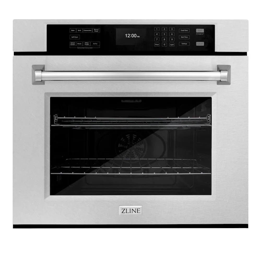 ZLINE 30'Professional True Convection Single Wall Oven, Air Fry, Self Clean, DuraSnow® Stainless Steel WASS-30