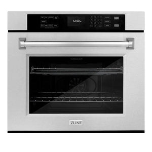 ZLINE 30'Professional True Convection Single Wall Oven, Air Fry, Self Clean, DuraSnow® Stainless Steel WASS-30