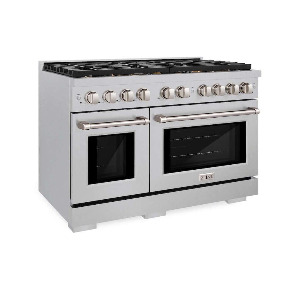 ZLINE 48'Gas Range, Convection Gas Oven , DuraSnow® Brass Burners, SGRS-BR-48
