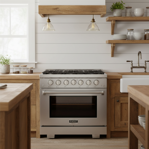 Kucht 36' Freestanding Professional Gas Range KFX3600X-S - front view