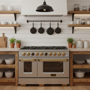 Kucht KX Series 48' Freestanding Dual Fuel Range KXP48-GL - front view