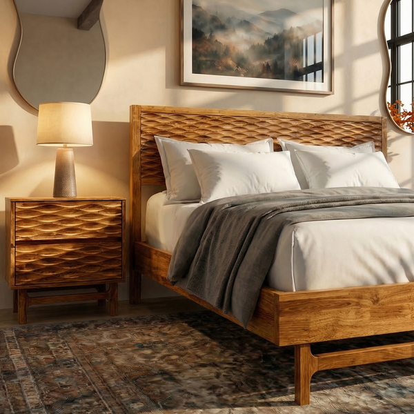 Elara Solid Wood Bed Frame - view 11