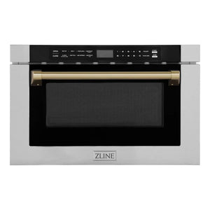 ZLINE 24' Microwave Drawer, Stainless Steel, Bronze MWDZ-1-H-CB