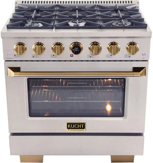 Kucht KX Series 36' Freestanding Dual Fuel Range KXP36-GL