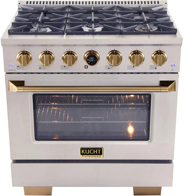 Kucht KX Series 36' Freestanding Dual Fuel Range KXP36-GL