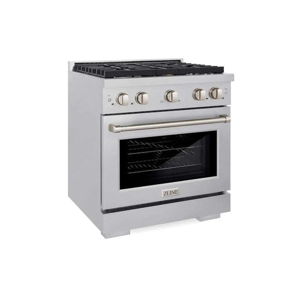 ZLINE 30'Gas Range, Convection Gas Oven , DuraSnow® Brass Burners, SGRS-BR-30