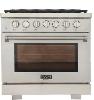Kucht 36' Freestanding Professional Gas Range KFX3600X-S - side view
