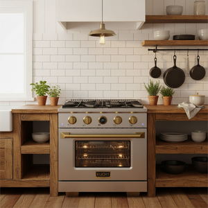Kucht KX Series 30' Freestanding Dual Fuel Range KXP30-GL - front view