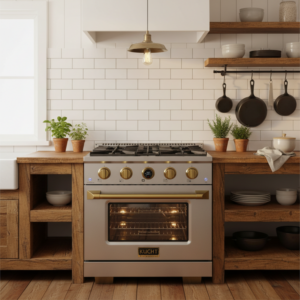 Kucht KX Series 30' Freestanding Dual Fuel Range KXP30-GL - front view