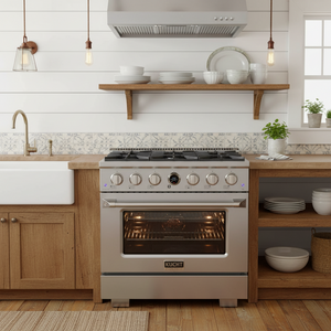 Kucht KX Series 36' Freestanding Dual Fuel Range KXP36-SS - front view