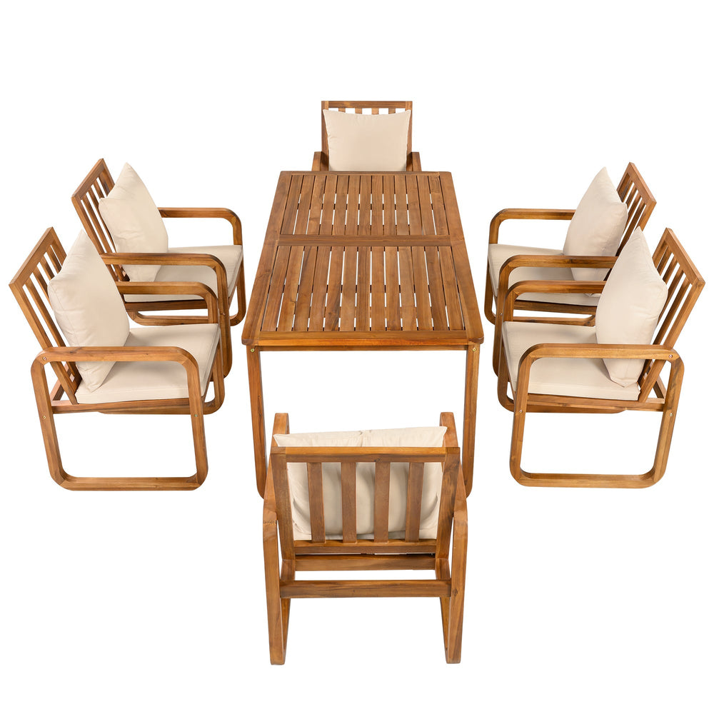 7 Pieces Patio Dining Set Outdoor Dining Table and Chairs