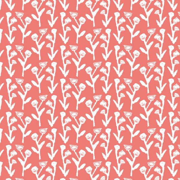 Ivy Manor Wallpaper (Coral)