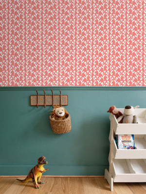 Ivy Manor Wallpaper (Coral)