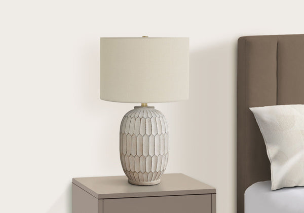 Table Lamp, Lighting, Transitional - Cream - side view