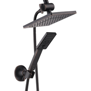 Dual Shower Head-Rain Shower Head with Handheld Shower Set, Diverter - view 16
