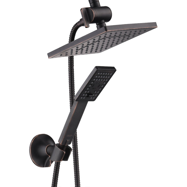 Dual Shower Head-Rain Shower Head with Handheld Shower Set, Diverter - view 16