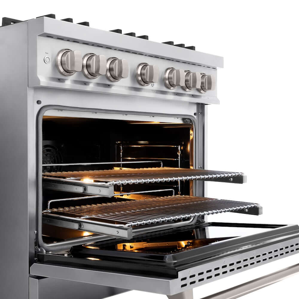 ZLINE 36' Select Dual Fuel Range Gas Cooktop Electric Convection Oven Stainless Steel HDR36