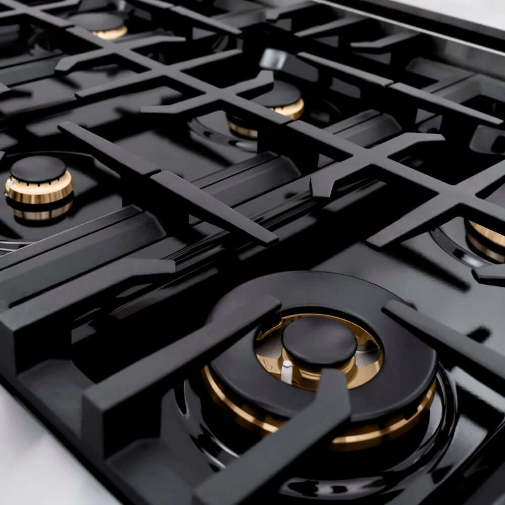 ZLINE 48' Select Gas Range Convection Gas Oven Stainless Steel Champagne Bronze HGRZ-48-CB