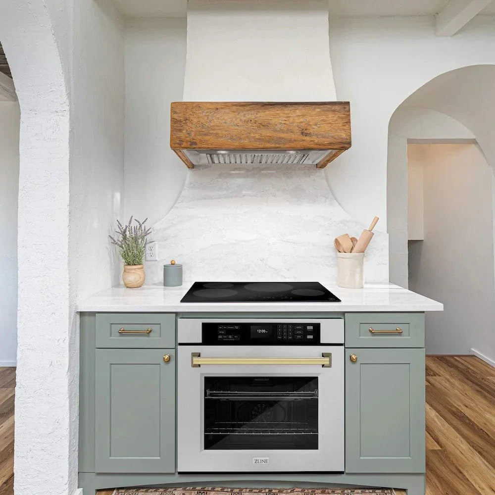 ZLINE 30'Professional True Convection Single Wall Oven, Air Fry, Self Clean, DuraSnow® Gold WASSZ-30-G