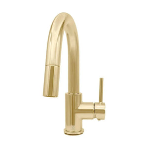 ZLINE Dante Kitchen Faucet In Polished Gold, DNT-KF-PG - front view