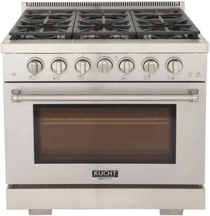 Kucht 36' Freestanding Professional Gas Range KFX3600X-S - detail view