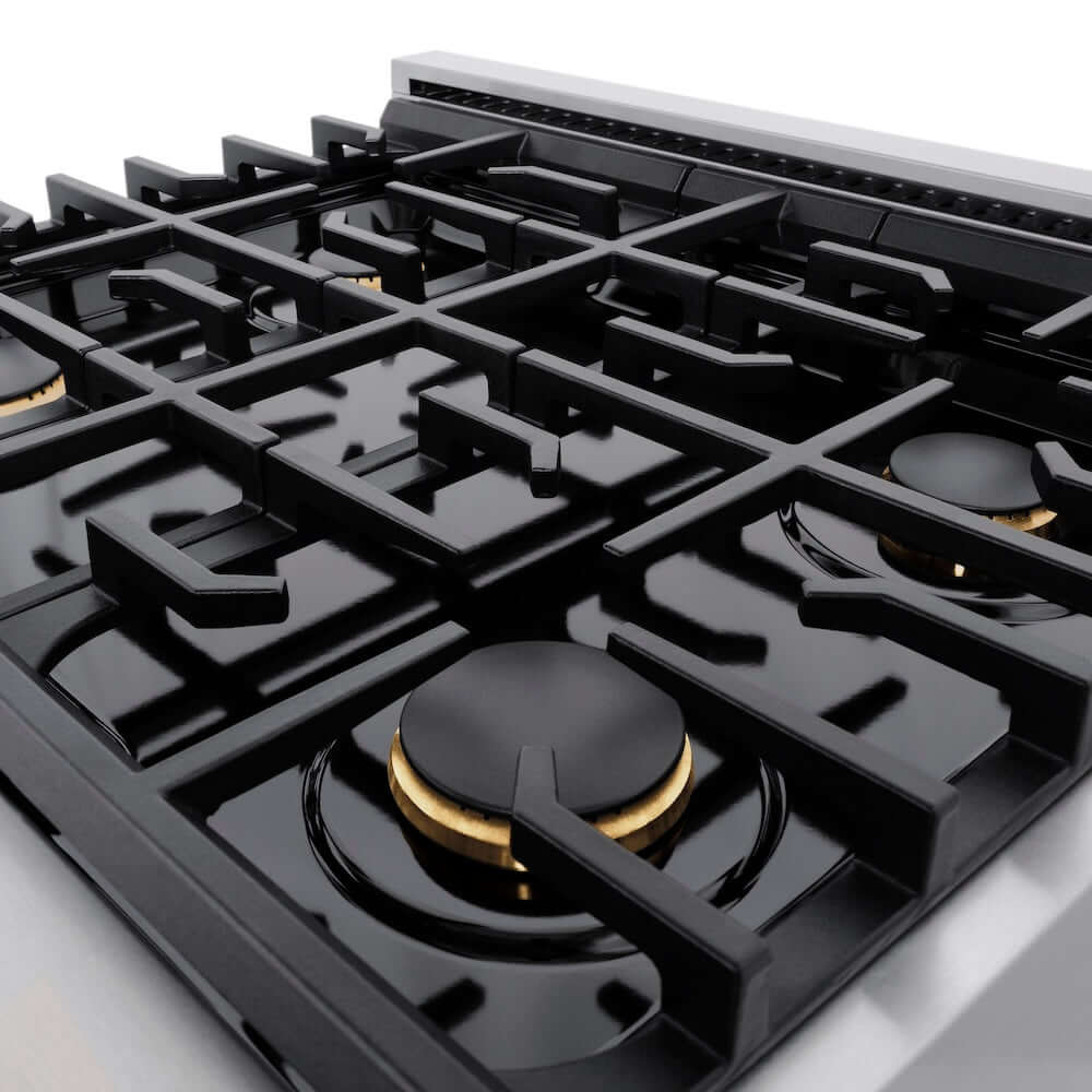ZLINE 30'Gas Range, Convection Gas Oven , DuraSnow® Brass Burners, SGRS-BR-30