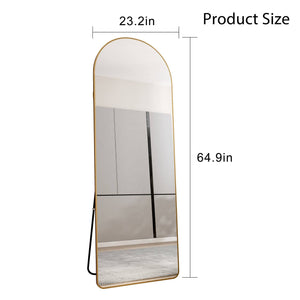 The 4th Generation Floor Mounted Full Length Mirror with Gold Frame - view 20