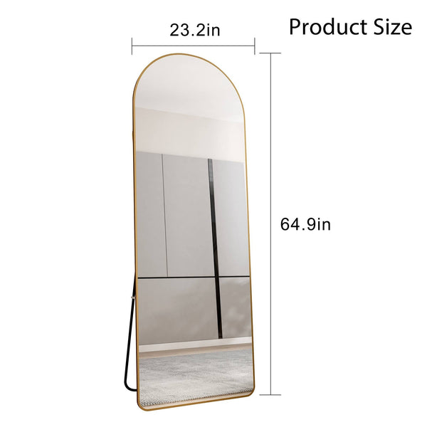 The 4th Generation Floor Mounted Full Length Mirror with Gold Frame - view 20