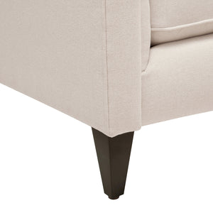 Jack 84' Modern Tuxedo Tufted Sofa, Sky Neutral Beige Polyester - side view