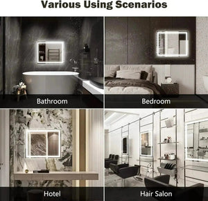 24 x 32  Inch Center Glow LED Bathroom Mirror