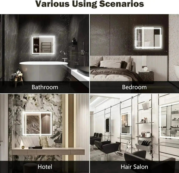 36 x 28 Inch Center Glow LED Bathroom Mirror