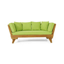 Outdoor Acacia Wood Expandable Daybed With Cushions - detail view