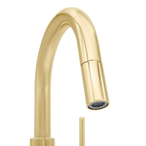 ZLINE Dante Kitchen Faucet In Polished Gold, DNT-KF-PG - side view
