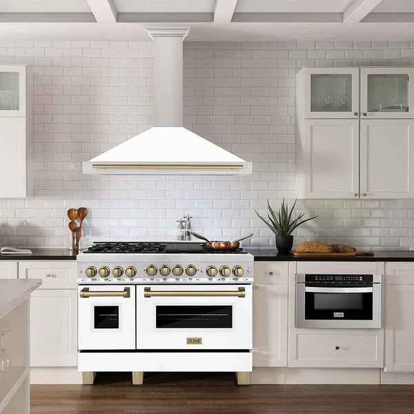 ZLINE 48' Autograph Stainless Wall Range Hood KB4STZ-WM48-G - side view
