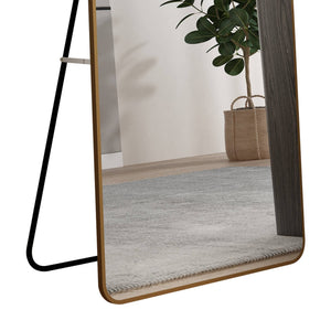 The 4th Generation Floor Mounted Full Length Mirror with Gold Frame - view 13