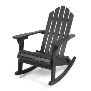 Echoes Outdoor Acacia Wood Adirondack Rocking Chair - detail view