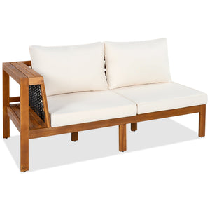 Kennedy 4 Piece Outdoor Acacia Wood Sofa Set with Coffee Table - view 13