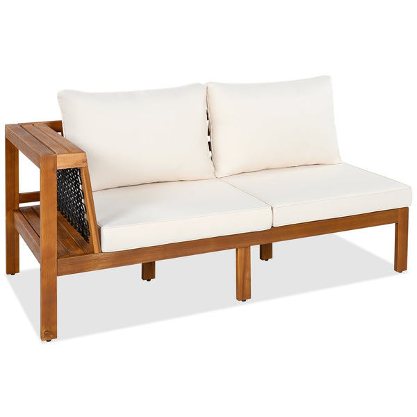 Kennedy 4 Piece Outdoor Acacia Wood Sofa Set with Coffee Table - view 13