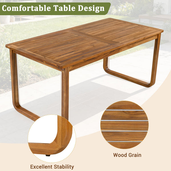 7 Pieces Patio Dining Set Outdoor Dining Table and Chairs - close-up