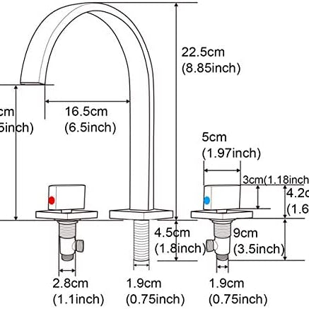 Brushed Nickel Waterfall Widespread Bathroom Basin Faucet with Two Handles and Overflow Brass Pop-Up Drain - lifestyle photo