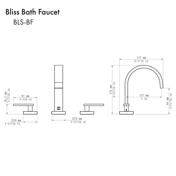 ZLINE Bliss Bath Faucet , BLS-BF-CB - detail view