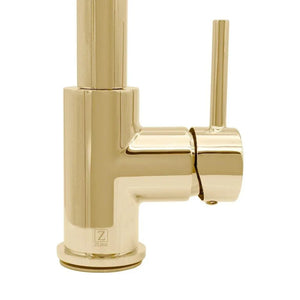 ZLINE Dante Kitchen Faucet In Polished Gold, DNT-KF-PG - detail view