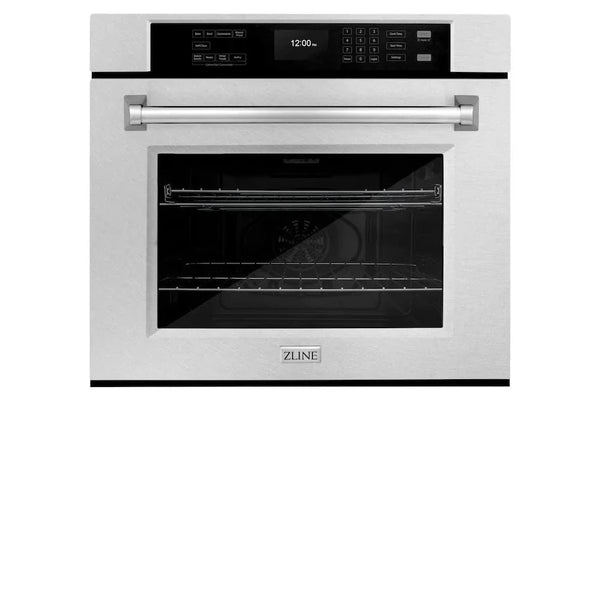 ZLINE 30'Professional True Convection Single Wall Oven, Air Fry, Self Clean, DuraSnow® Stainless Steel WASS-30 - detail view