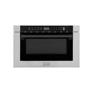 ZLINE 24' Microwave Drawer, Stainless Steel, Bronze MWDZ-1-H-MB - detail view