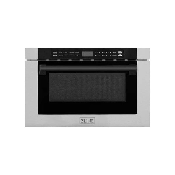 ZLINE 24' Microwave Drawer, Stainless Steel, Bronze MWDZ-1-H-MB - detail view